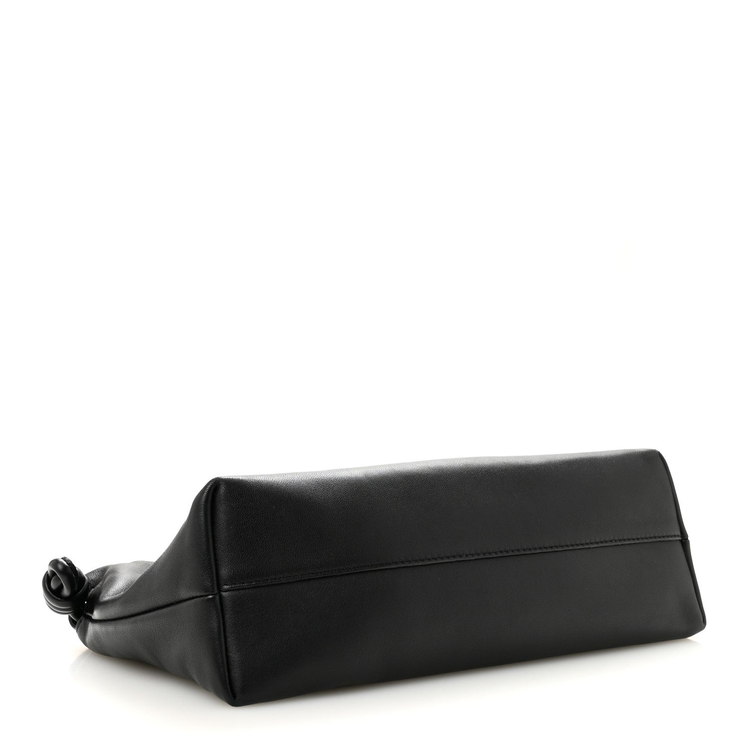 Loewe Mellow Nappa Medium Donut Chain Flamenco Knot Clutch Black 4 of 12