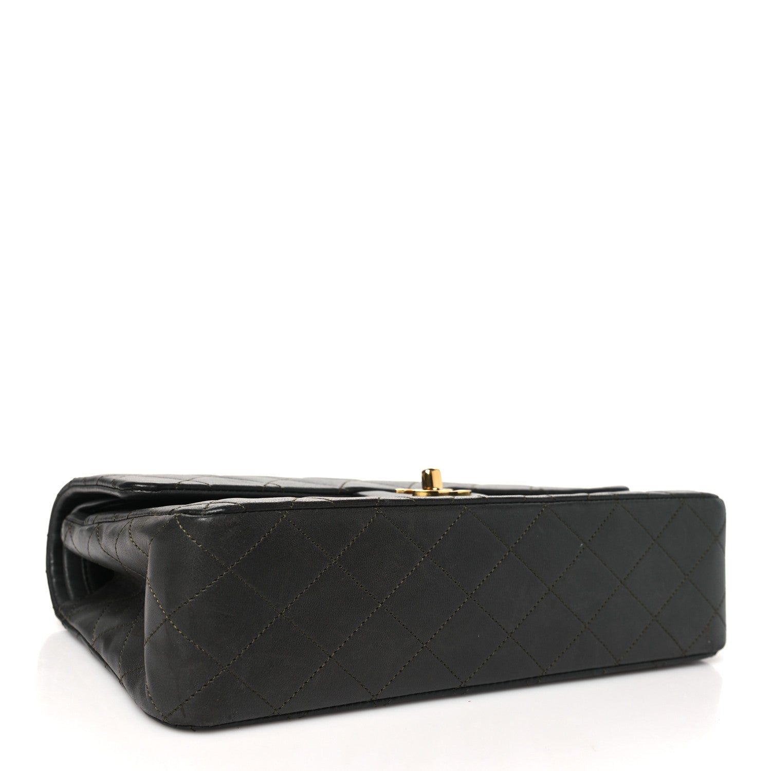 Chanel Lambskin Quilted Medium Double Flap Dark Grey 4 of 11