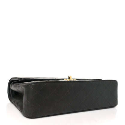 Chanel Lambskin Quilted Medium Double Flap Dark Grey 4 of 11