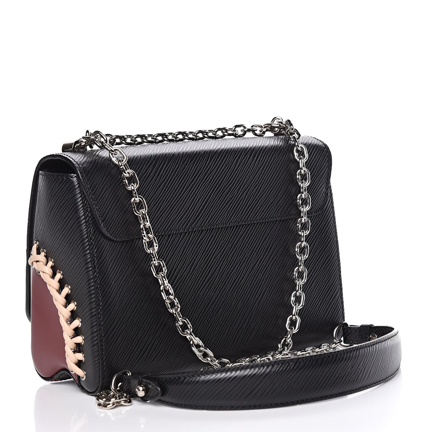 Epi Braided Twist Shoulder Bag MM Black