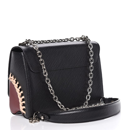 Louis Vuitton Epi Braided Twist Shoulder Bag MM Black 3 of 10