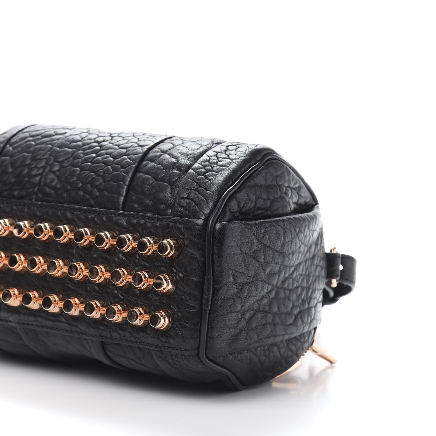 Alexander Wang Pebbled Lambskin Mini Rockie Black Rose Gold Hardware 8 of 9