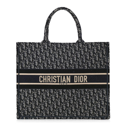 Christian Dior Oblique Velvet Book Tote Blue Multicolor 1 of 12