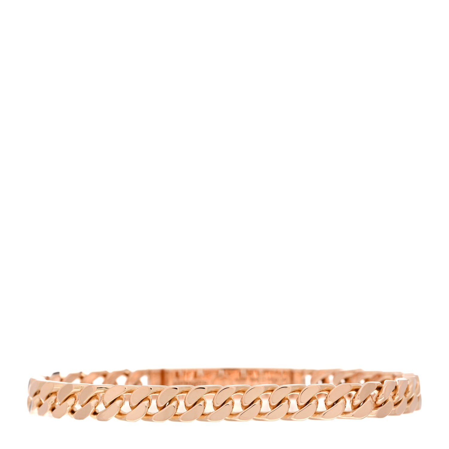 Hermes 18K Rose Gold Diamond PM Kelly Chaine Bracelet LG 2 of 4