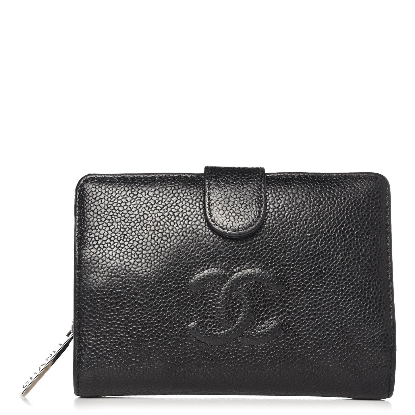 Caviar Timeless CC Zipped Pocket Wallet Black