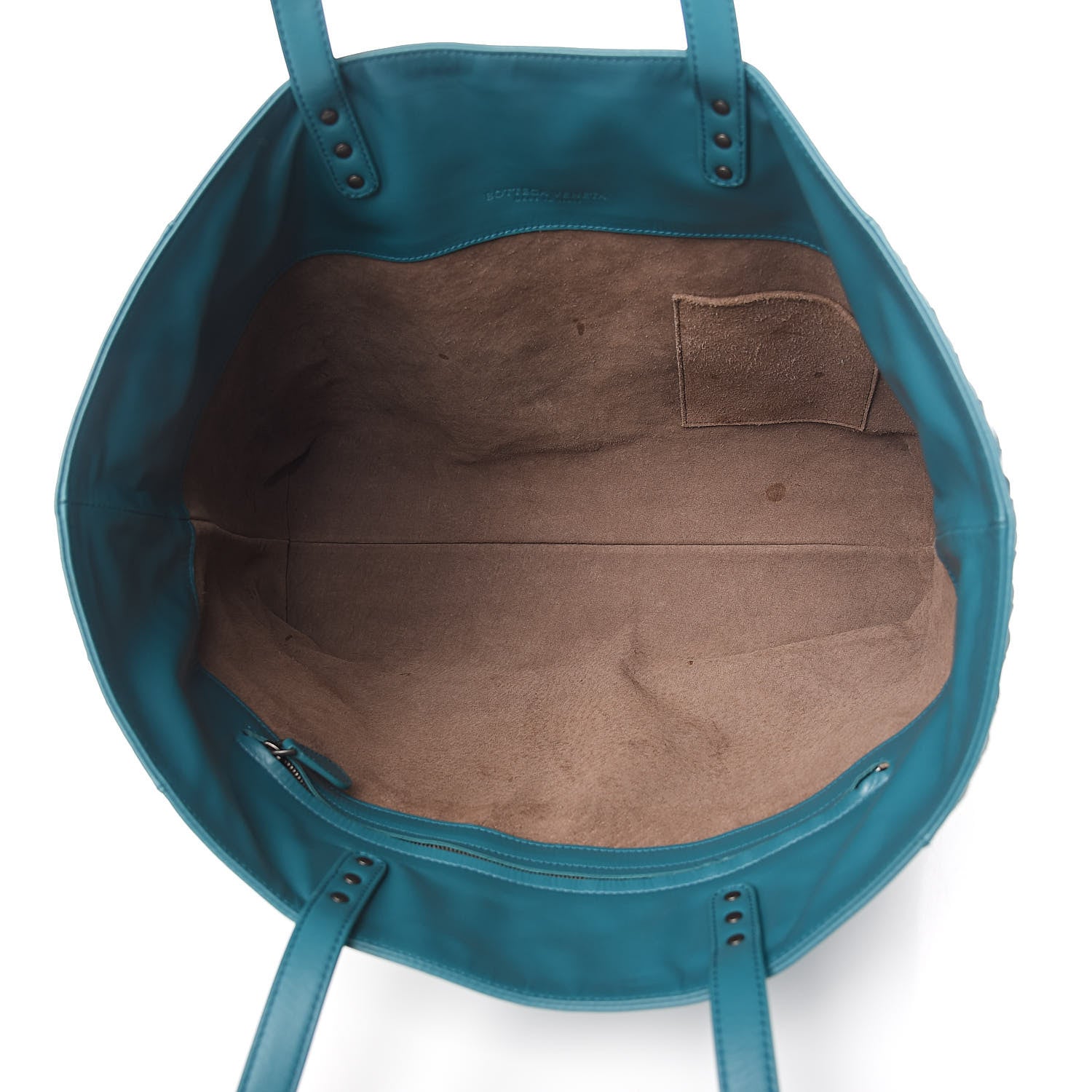 Bottega Veneta Nappa Intrecciato Tote Bag Teal 5 of 12