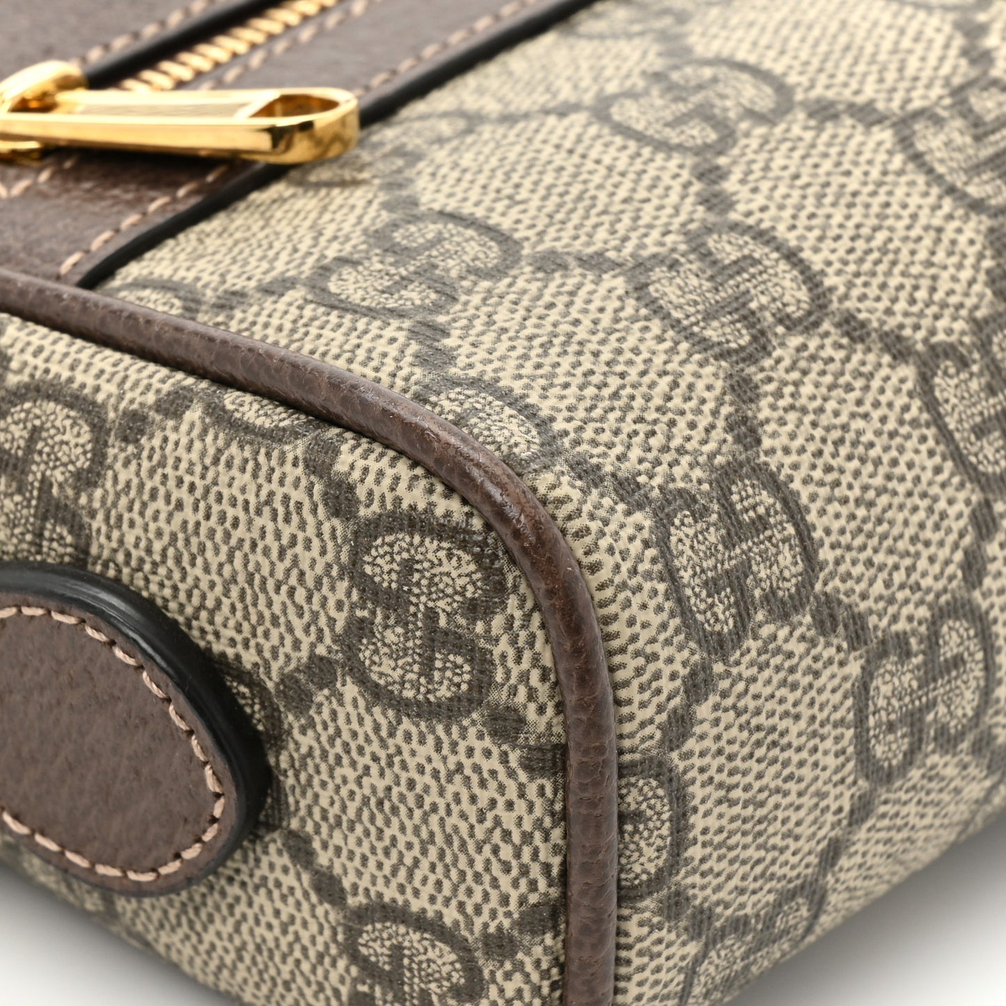 GG Supreme Monogram Web Mini Ophidia Shoulder Bag Brown