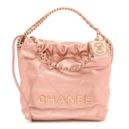 Chanel Metallic Calfskin Quilted Mini Chanel 22 Copper 1 of 10