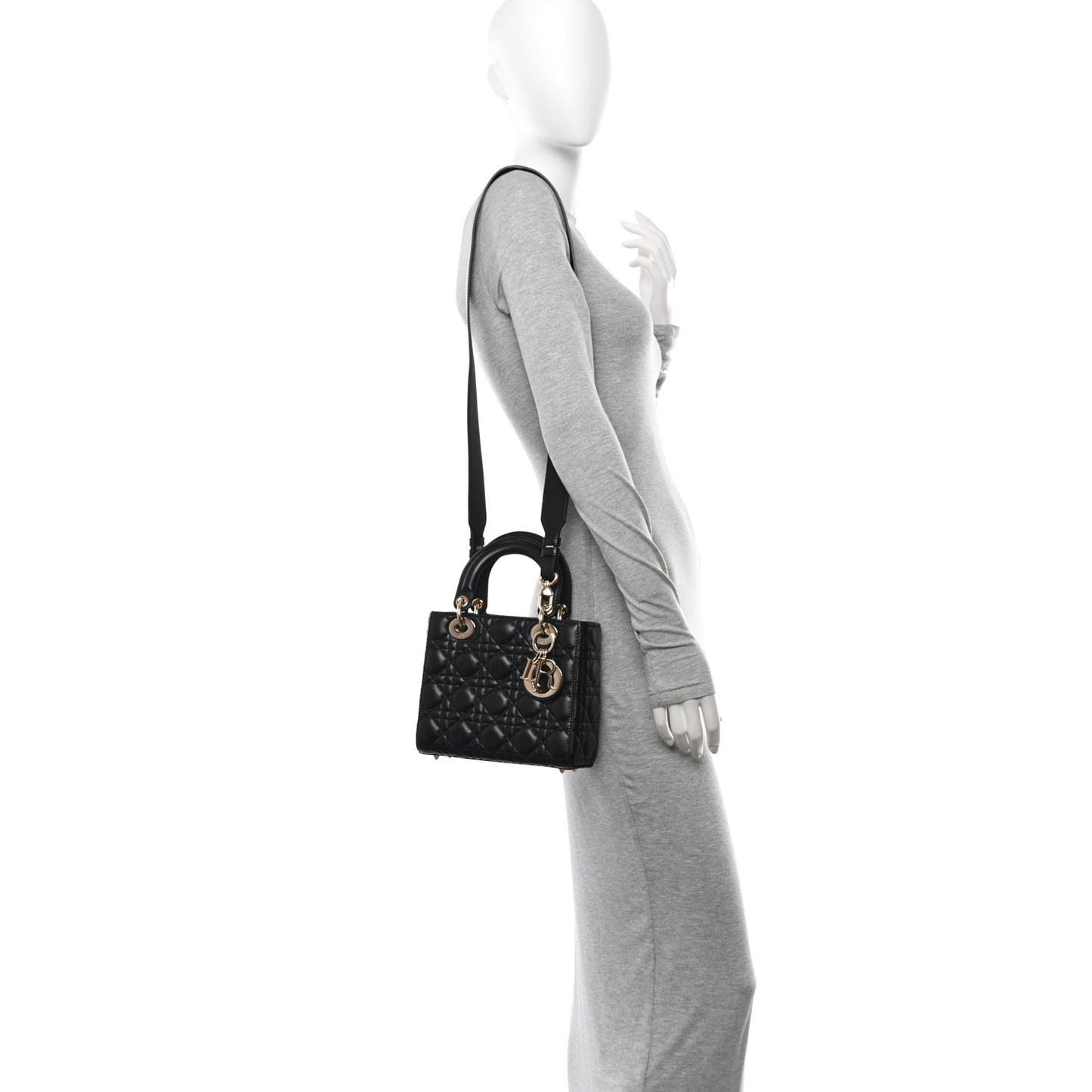 Lambskin Cannage Small My ABCDior Lady Dior Black