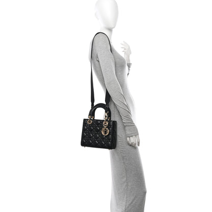 Christian Dior Lambskin Cannage Small My ABCDior Lady Dior Black 2 of 12