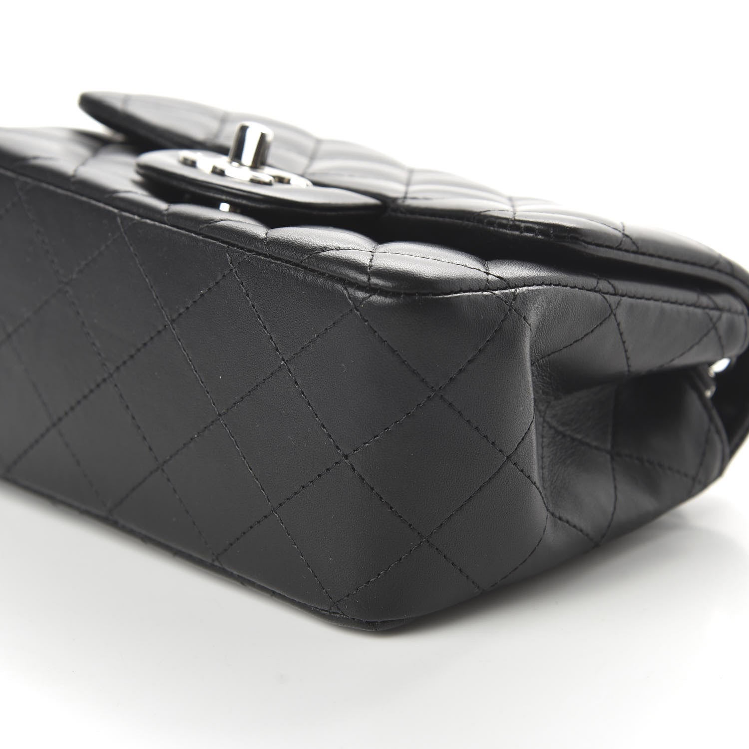Chanel Lambskin Quilted Mini Square Flap Black 7 of 11
