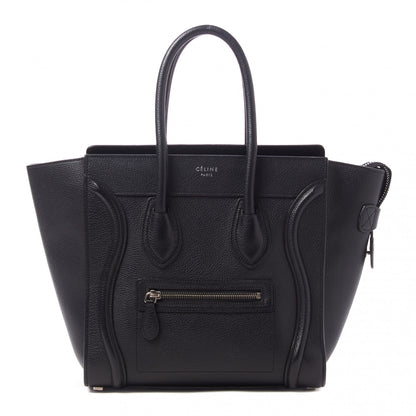 Celine Drummed Calfskin Micro Luggage Black 1 of 10