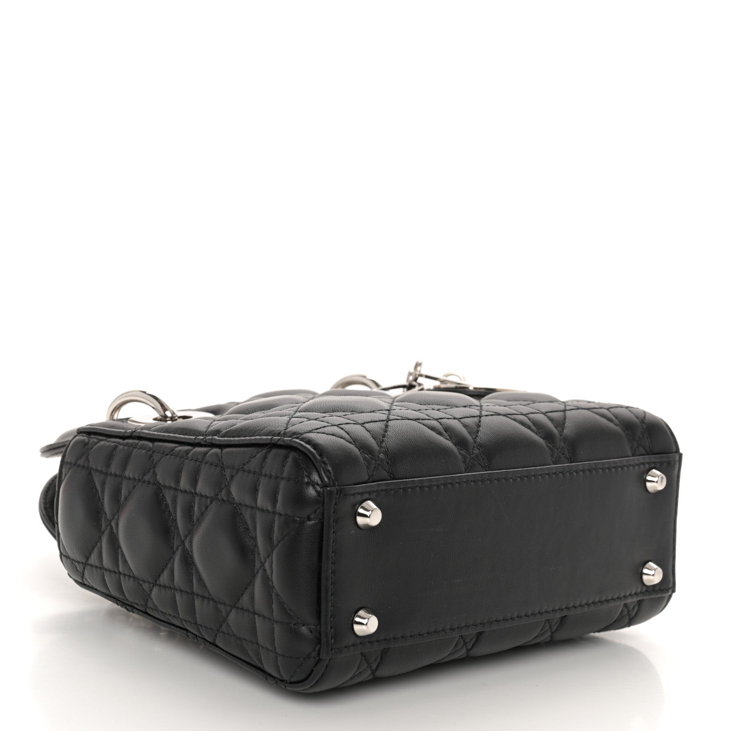 Christian Dior Lambskin Cannage Mini Lady Dior Black 4 of 11