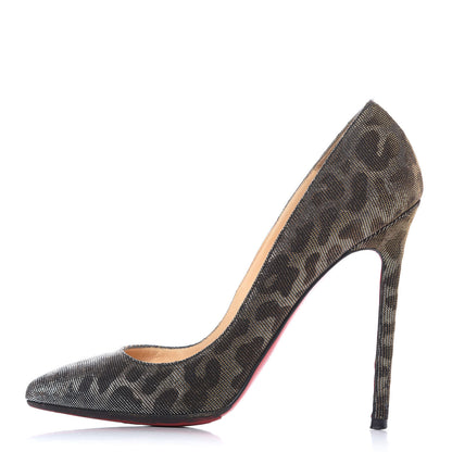 Christian Louboutin Glitter Diams Leopard Pigalle 120 Pumps 38.5 Black Gold 1 of 18