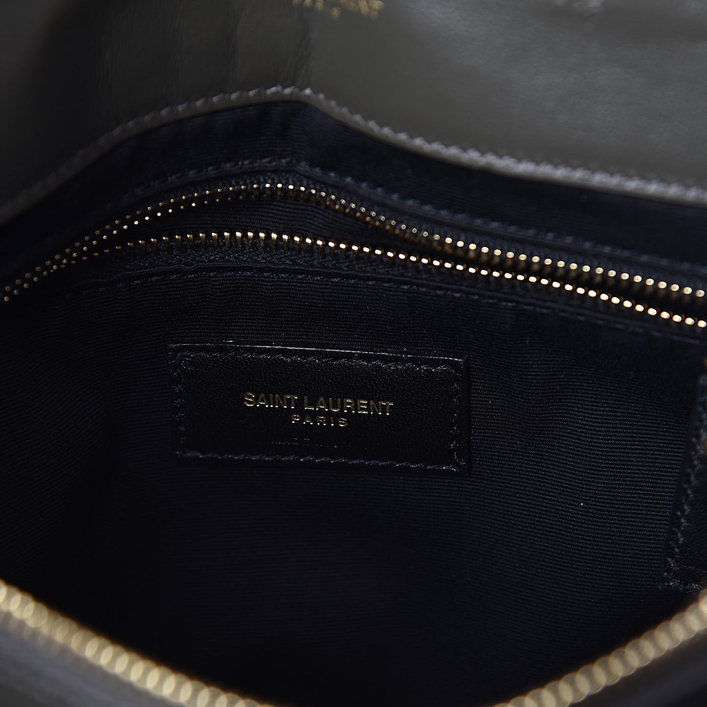 Calfskin Y Quilted Monogram Medium Loulou Chain Satchel Kaki Fonce
