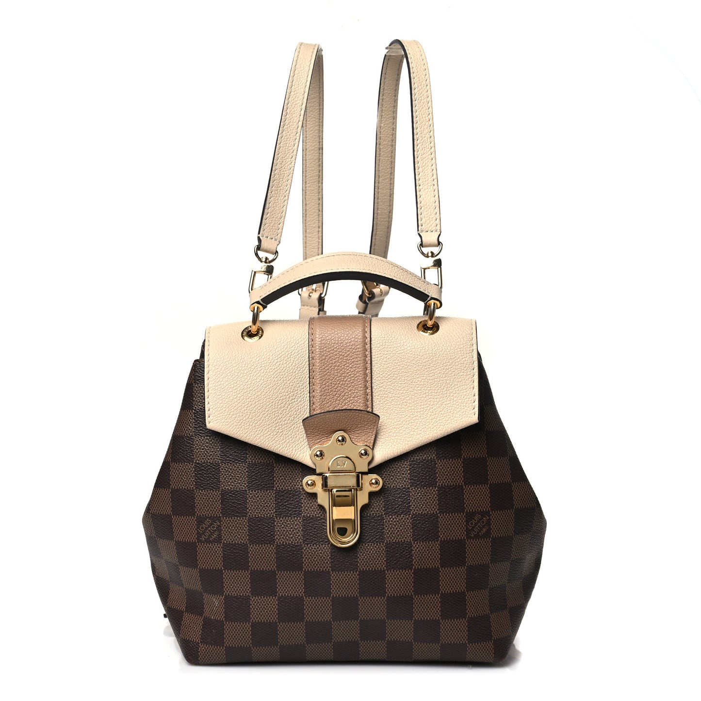 Damier Ebene Clapton Backpack Creme