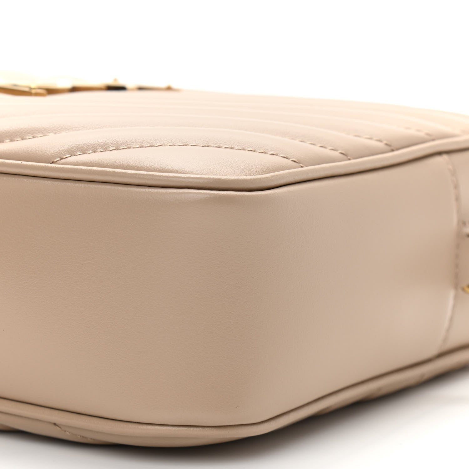 Saint Laurent Calfskin Matelasse Monogram Lou Camera Bag Dark Beige 10 of 11