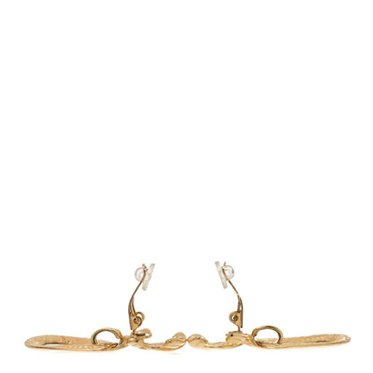 Chanel CC Drop Clip On Earrings Gold 3 of 4