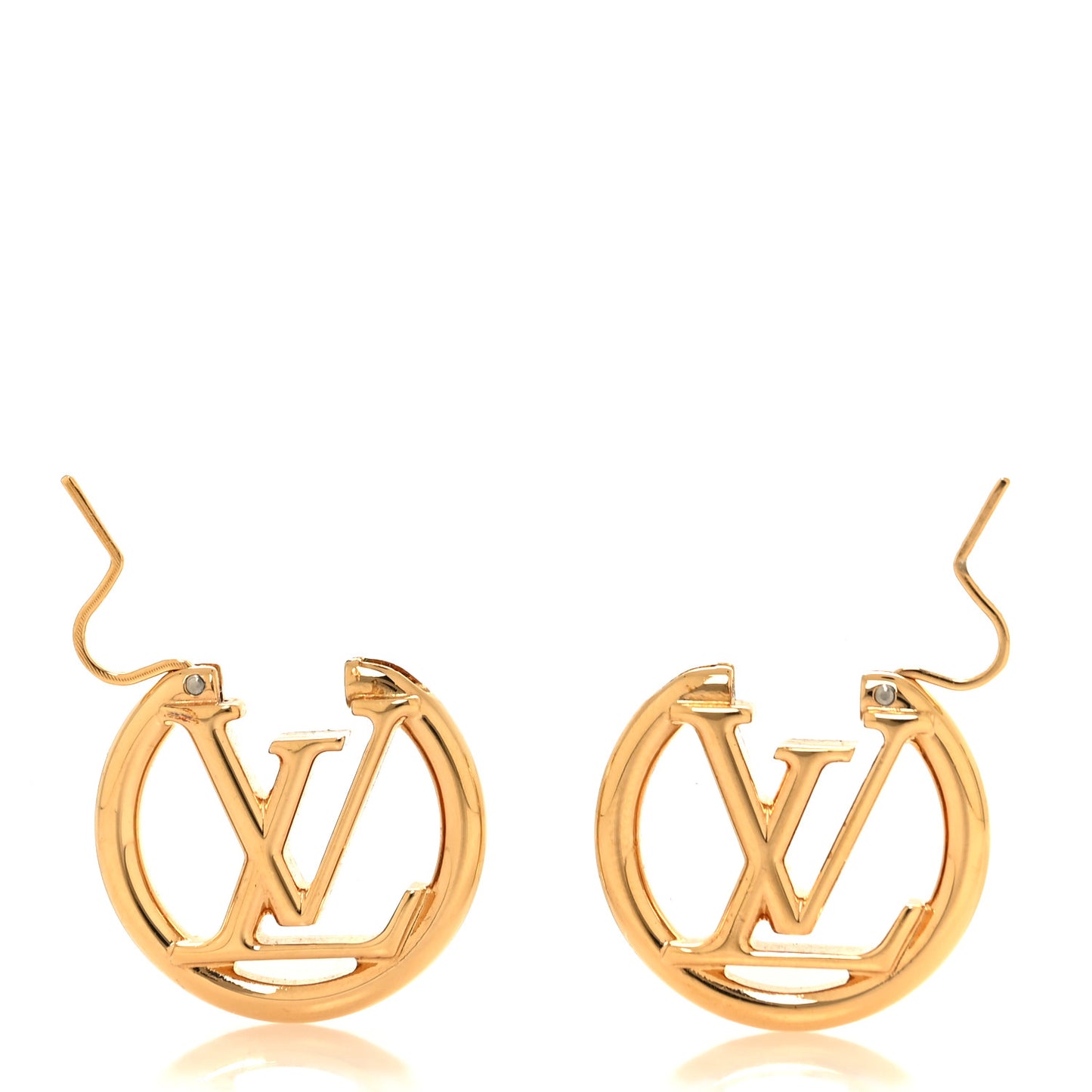 Metal Small Louise Hoop Earrings Gold