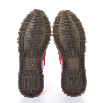 Louis Vuitton Suede Calfskin Run Away Sneakers 37.5 Fuchsia Rouge 7 of 11