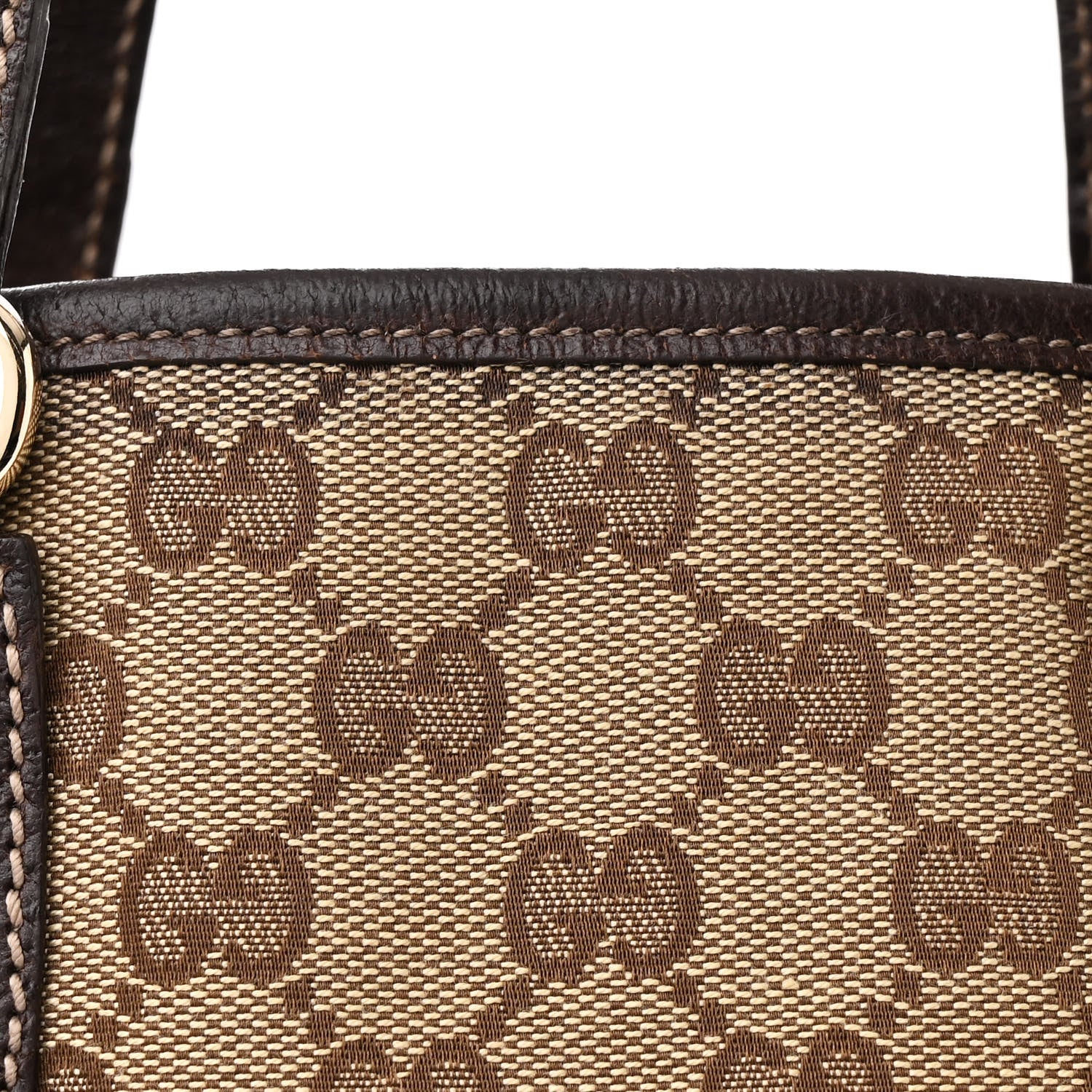 Gucci Monogram Small Charmy Tote Dark Brown 8 of 14