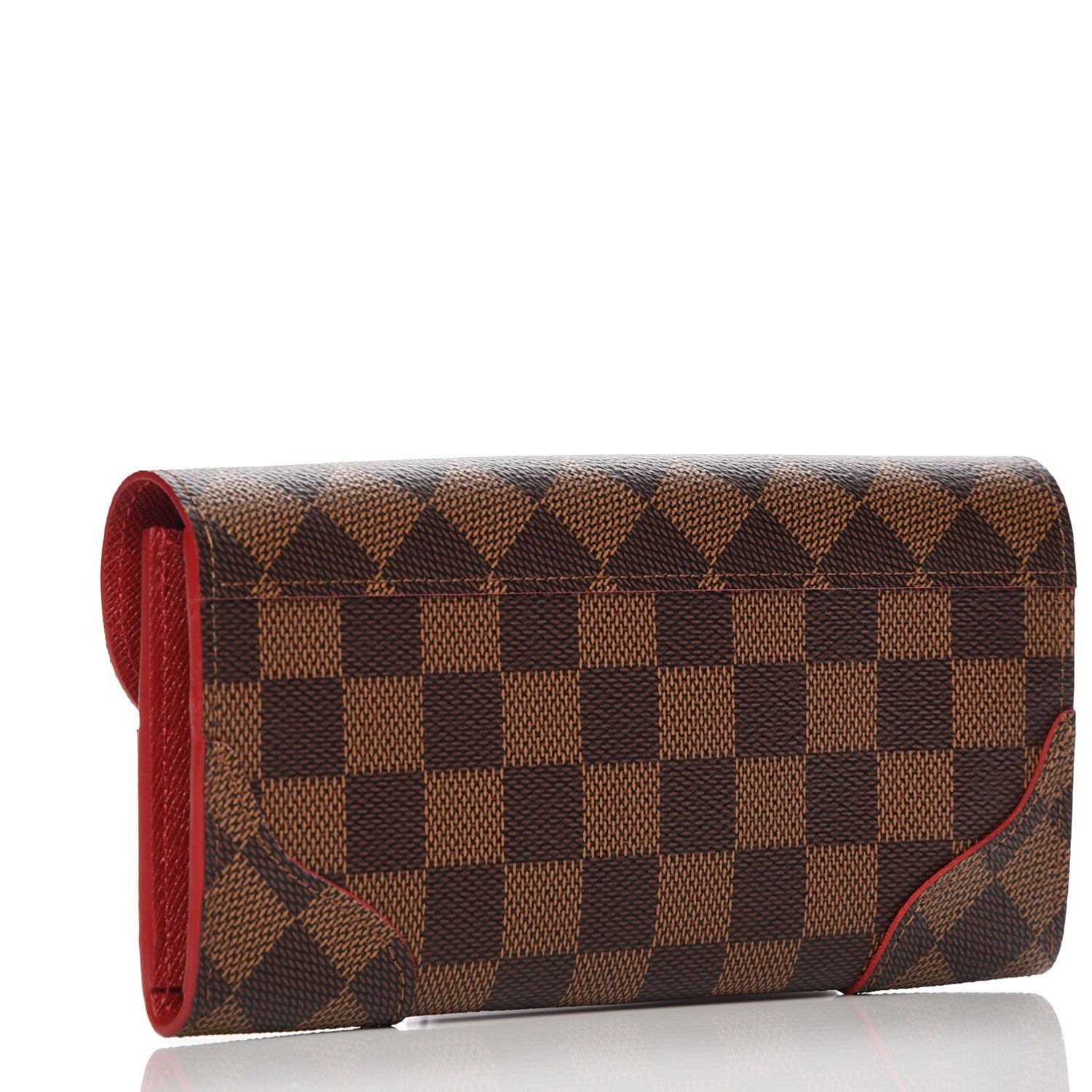 Louis Vuitton Damier Ebene Caissa Wallet Cherry 3 of 9