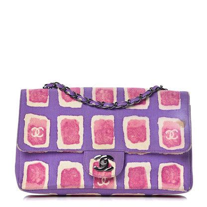 Chanel Nylon Printed Small Flap Purple 1 of 24