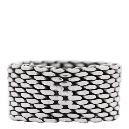 Tiffany Sterling Silver Somerset Mesh Ring 54 7 3 of 4