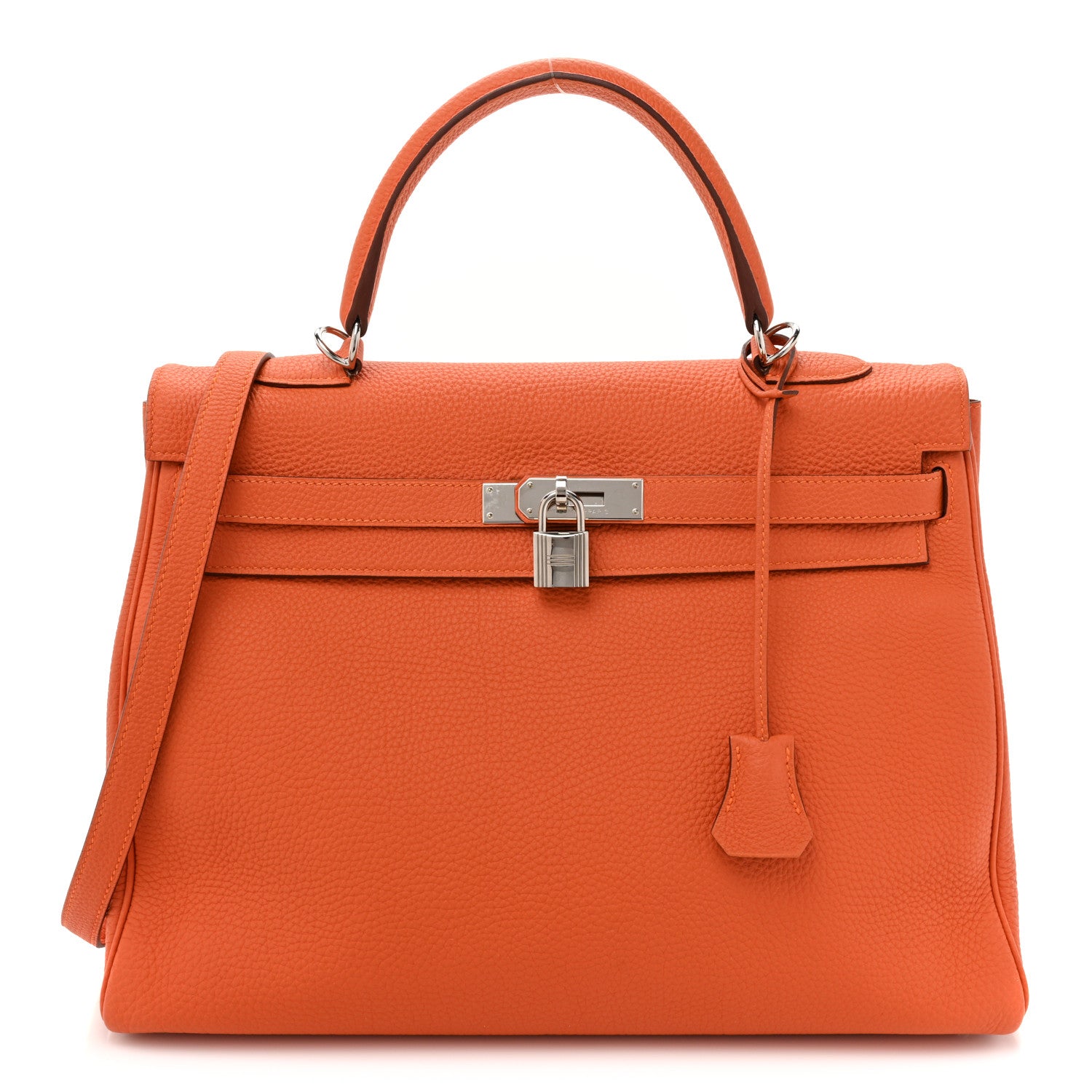 Hermes Togo Kelly Retourne 35 Orange 1 of 18