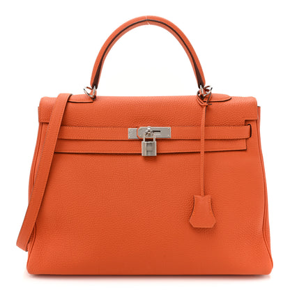 Hermes Togo Kelly Retourne 35 Orange 1 of 18