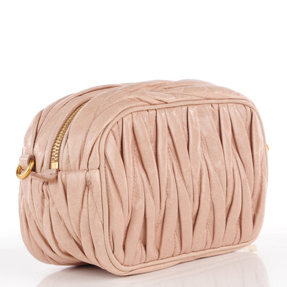 Miu Miu Leather Matelasse Lux Crossbody Cipria 4 of 10