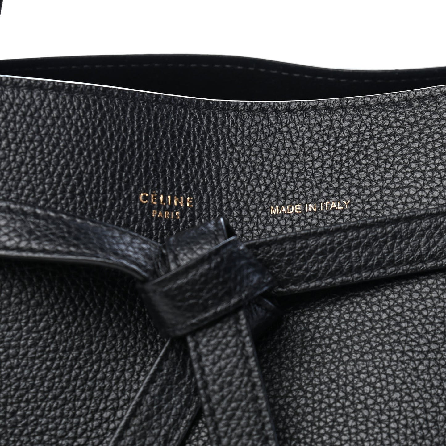 Soft Grained Calfskin Medium Belt Cabas Phantom Black