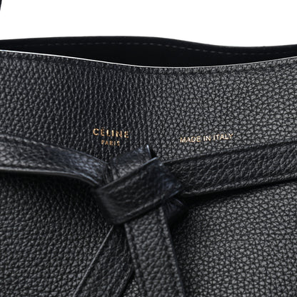 Celine Soft Grained Calfskin Medium Belt Cabas Phantom Black 6 of 9