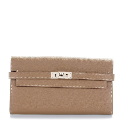 Hermes Epsom Kelly Longue Wallet Etoupe 1 of 10