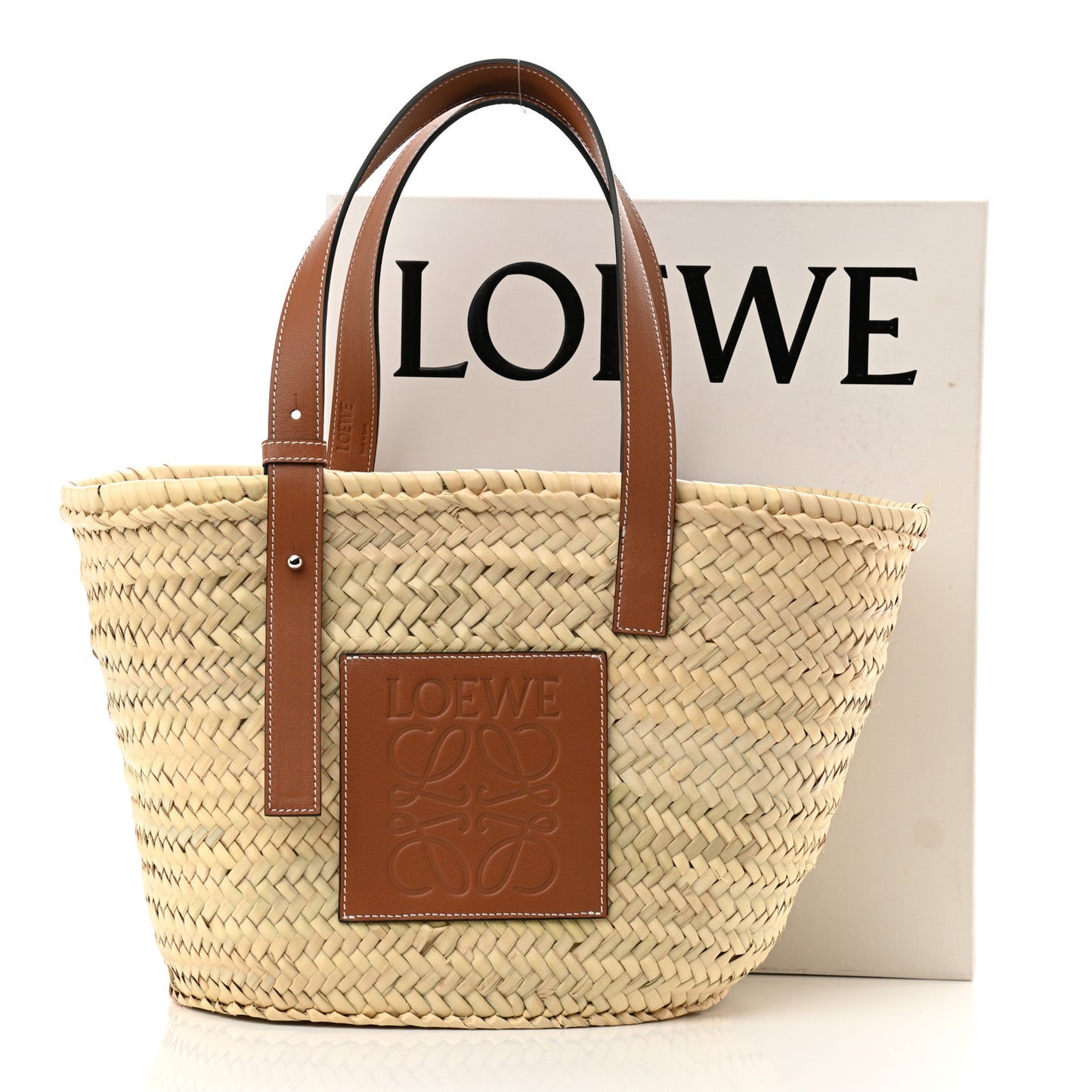 Raffia Basket Tote Bag Natural Tan