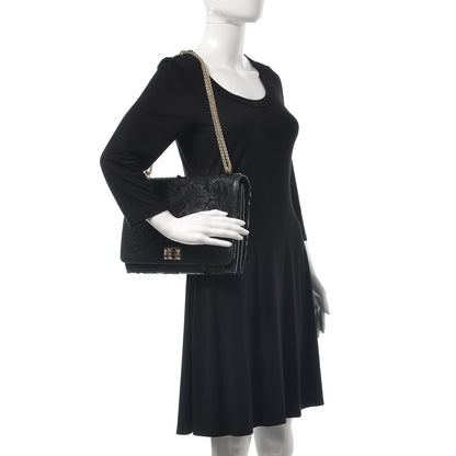 Valentino Garavani Lambskin Lace Large Girello Flap Black 2 of 10