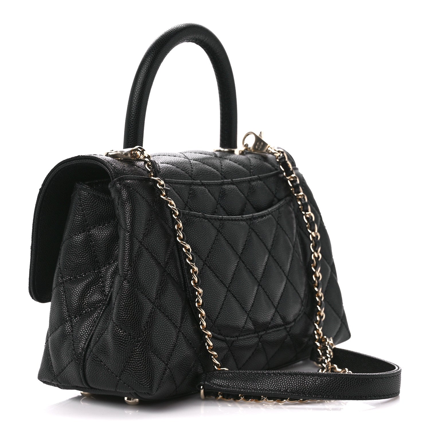 Chanel Caviar Quilted Mini Coco Handle Flap Black 3 of 12