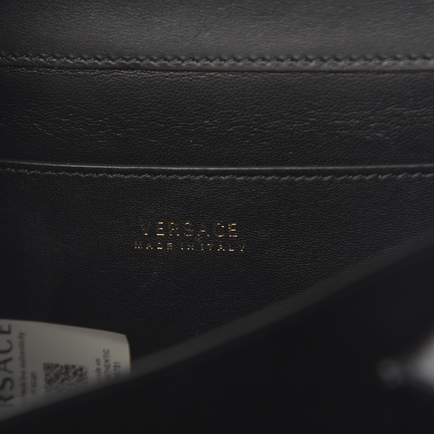 Versace Nappa Acanthus Print Small Virtus Shoulder Bag Black 6 of 9