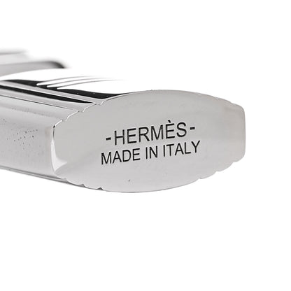 Hermes Palladium Loop Charms Cadenas Scarf Ring Silver 3 of 3