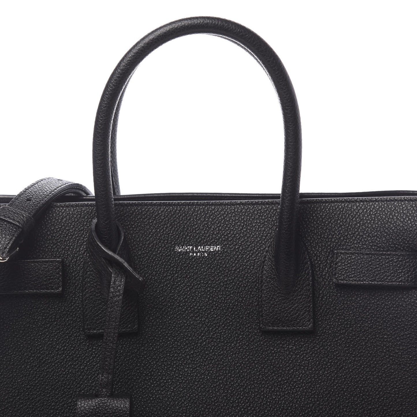 Grained Calfskin Baby Sac De Jour Black