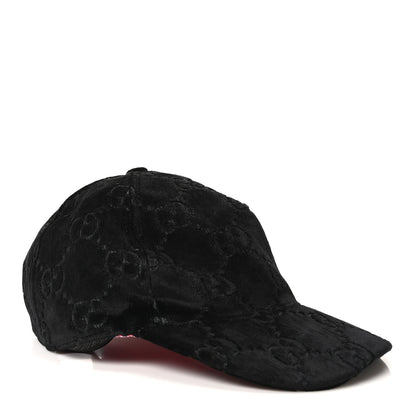 Gucci Velvet GG Monogram Baseball Hat S Black 7 of 10