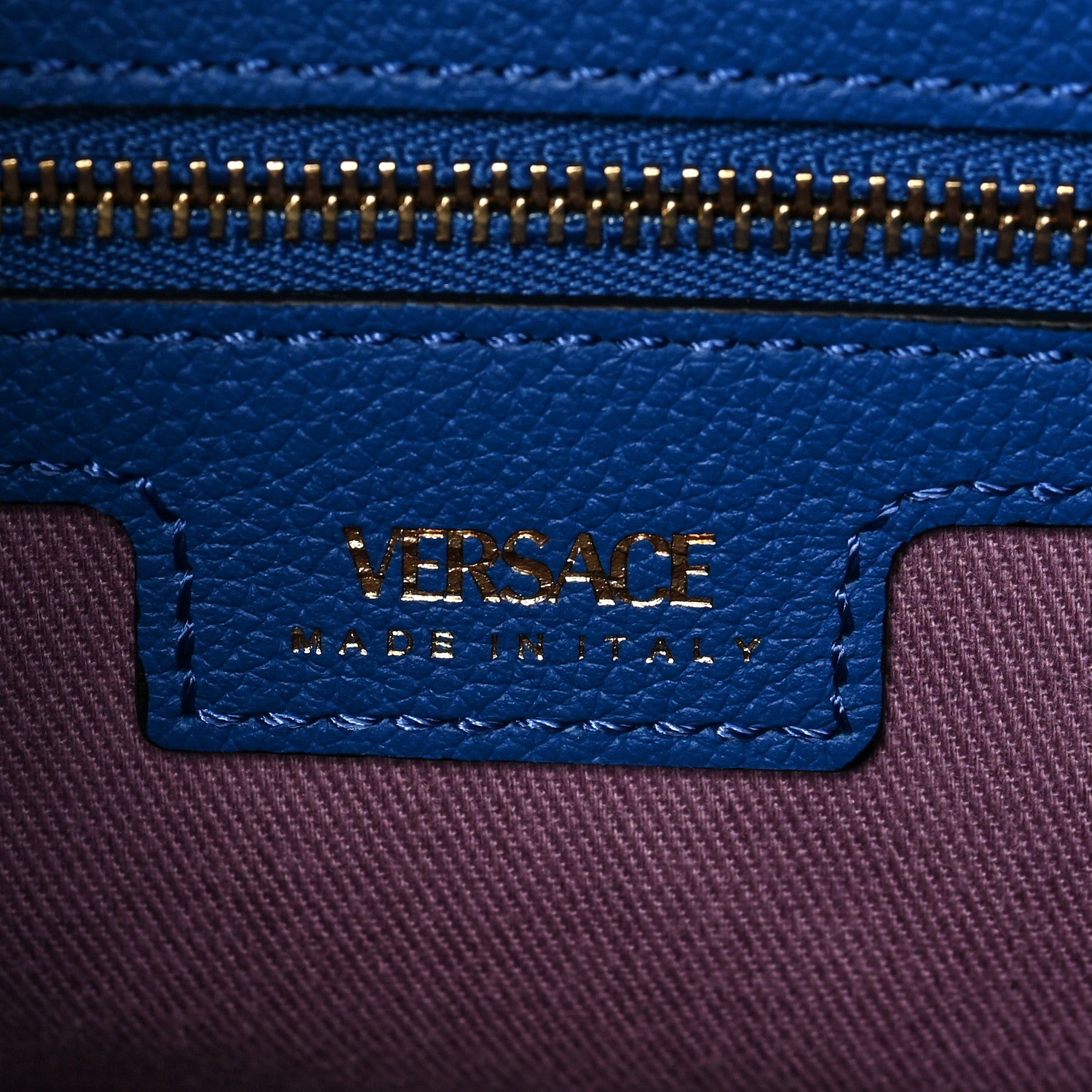 Versace Calfskin La Medusa Medium Hobo Crossbody Lapis 6 of 8