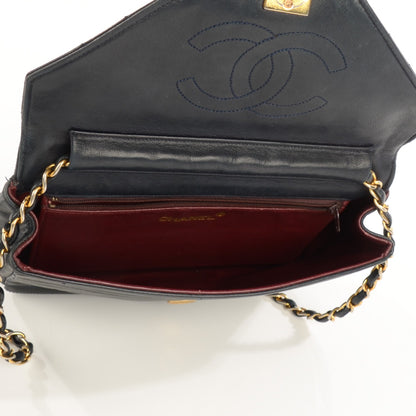 Chanel Lambskin Vertical Quilted Small Single Flap Navy Blue 5 of 10