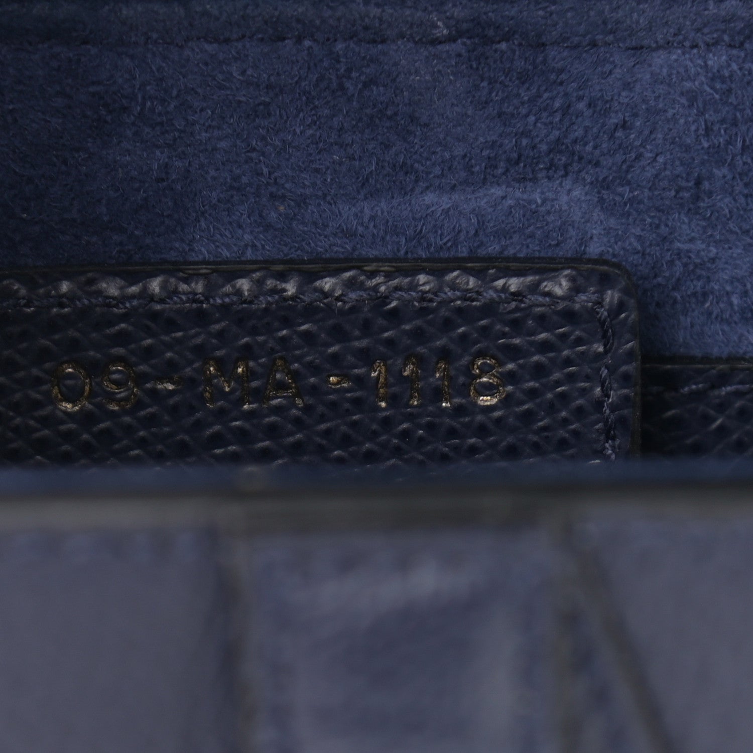 Christian Dior Grained Calfskin Saddle Bag Navy 6 of 9