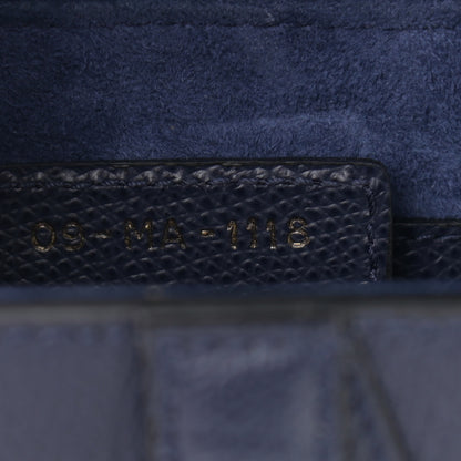 Christian Dior Grained Calfskin Saddle Bag Navy 6 of 9