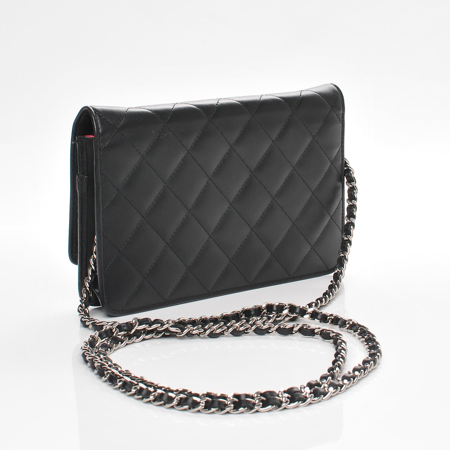 Chanel Calfskin Quilted Cambon Wallet On Chain WOC Black 3 of 9