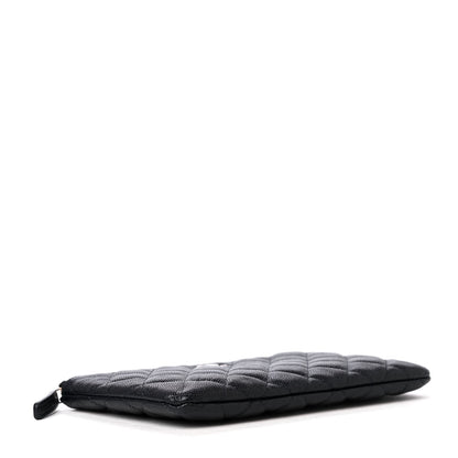 Chanel Caviar Quilted Cosmetic Case Navy Blue 3 of 5