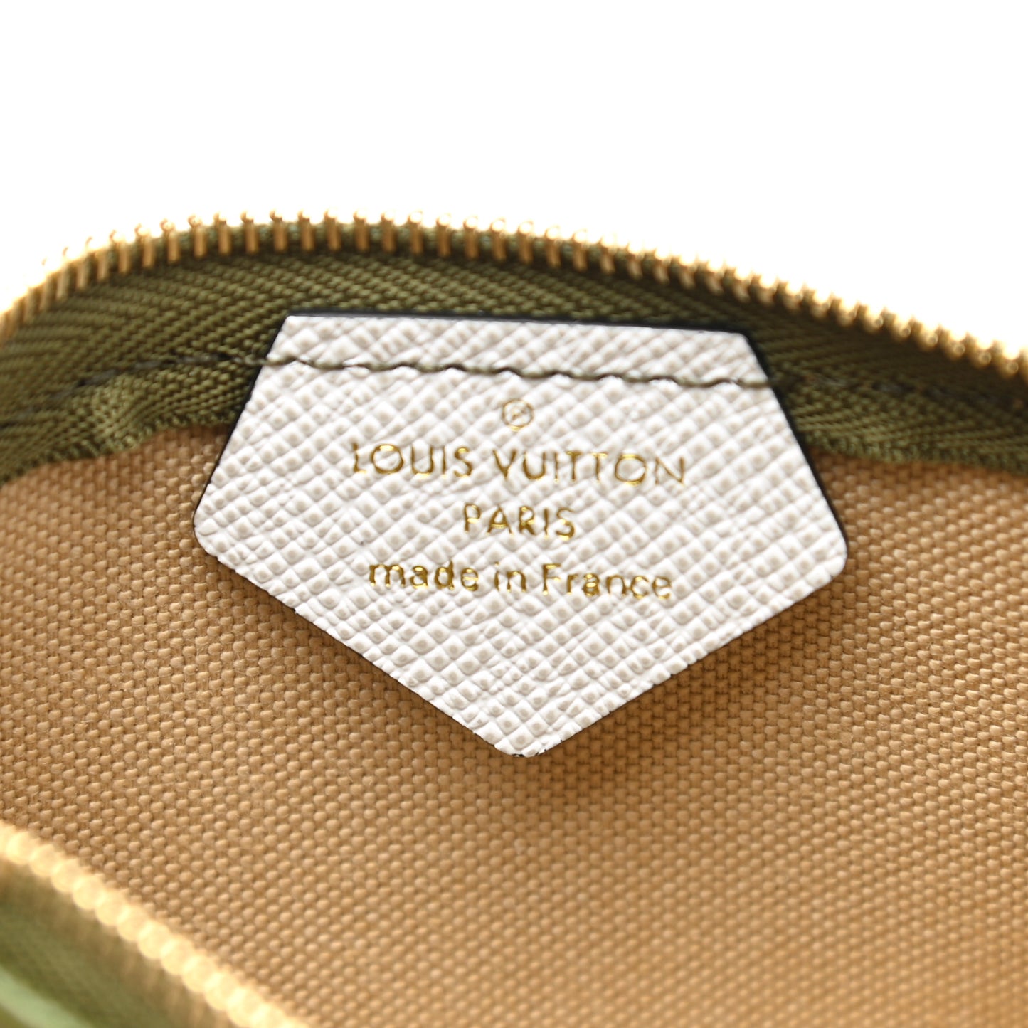 Monogram Giant Micro Pochette Accessories Kaki White