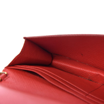 Prada Saffiano Cuir Chain Wallet Lacca 13 of 15
