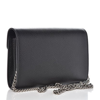 Gucci Calfskin Mini Dionysus Chain Wallet Black 3 of 6